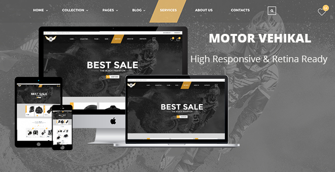 Motorcycle online store WordPress theme