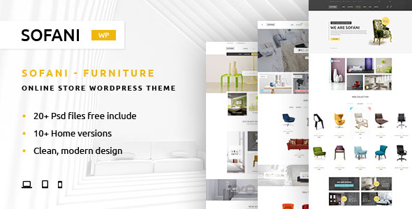 Sofani – One of the best Furniture Store WordPress Theme in 2021